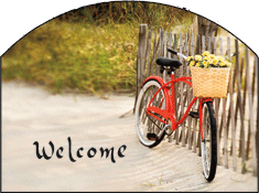 Summer Bicycle Garden Slate Sign
