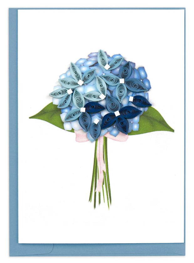 Blue Hydrangea Quilling Card Gift Enclosure