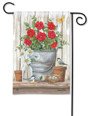 Studio-M Bucket of Blooms Garden Flag