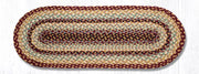 Capitol Earth Rugs Braided Jute Table Runner, 13" x 36", Color: Burgundy/Grey/Cream