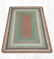 Capitol Earth Rugs Buttermilk/Cranberry Traditional Braided Rug, Oblong
