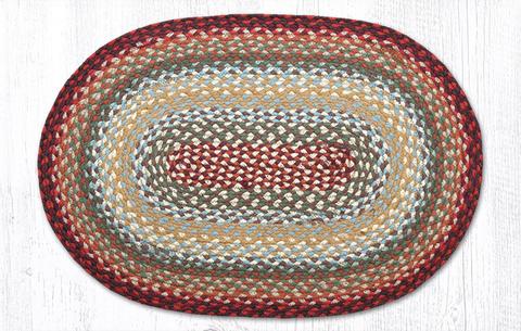 Thistle Green/Country Red Traditional Braided Rugs - Oval Only – Cattail  Cottage