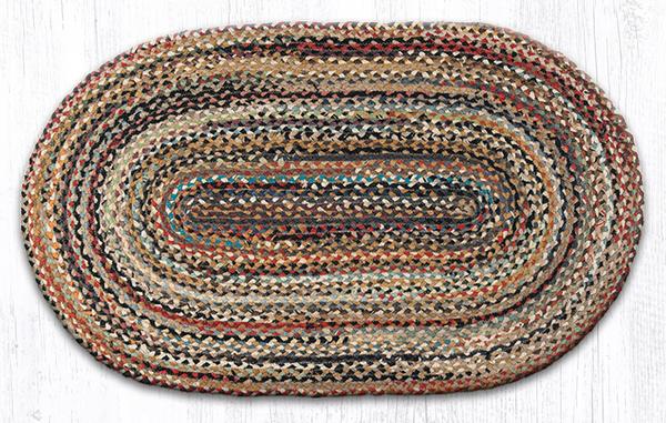 Capitol Earth Rugs Random Traditional Braided Rug, Oval 27" x 45"