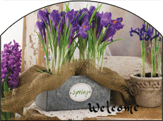 Purple Crocus Garden Sign
