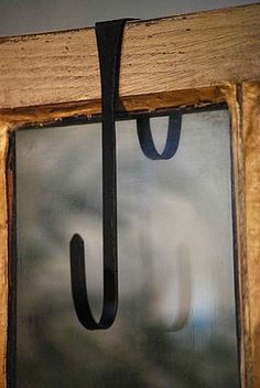 Short Cupboard Door Hook/Wreath Holder, Thin Iron