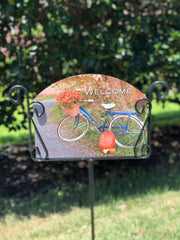 Heritage Gallery Autumn Bicycle Garden Sign