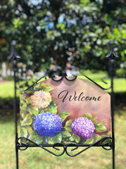 Heritage Gallery Country Hydrangeas Garden Sign