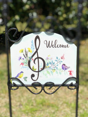 Heritage Gallery Song Birds Welcome Garden Sign