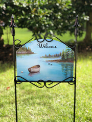 Heritage Gallery New York Lake Welcome Garden Sign
