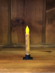 Barn Cat Mercantile 6" LED Battery Operated Timer Taper Candle, Mustard