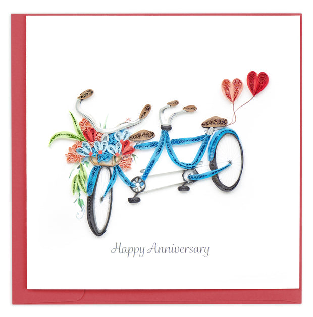 Tandem Bicycle Quilling Card