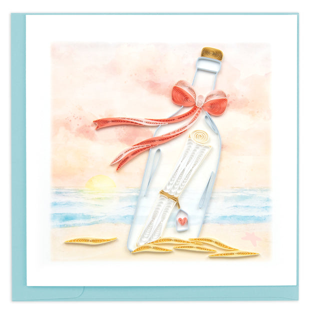 Message In A Bottle Quilling Card