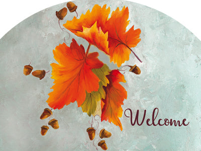 Leaves Welcome Garden Sign