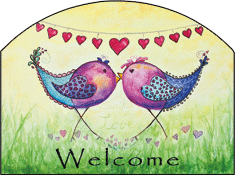 Love Birds Garden Sign