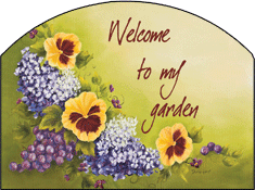 Welcome to my Garden Pansies Garden Sign, Heritage Gallery