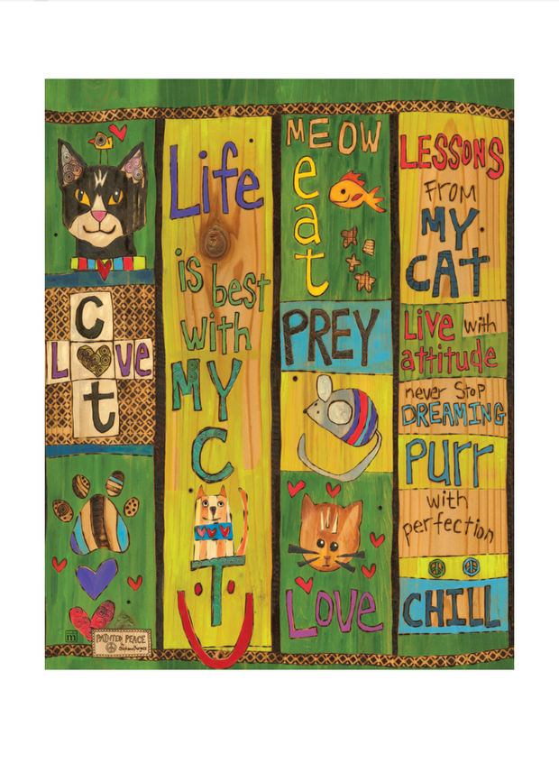 Lessons From My Cat 20" Art Pole