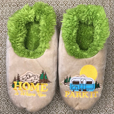 Home is Where You Park It Snoozies Slippers