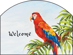 Parrot Welcome Garden Sign, Heritage Gallery