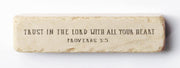 Proverbs 3:5 Leaves Scripture Stone