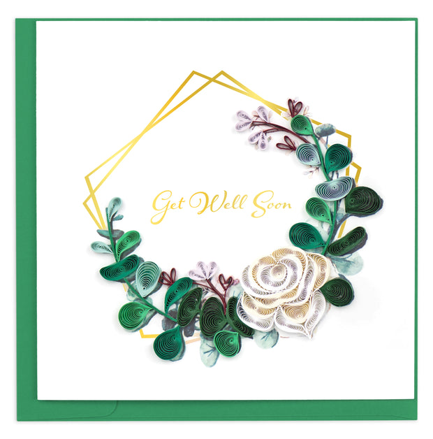 Get Well Eucalyptus Quilling Card