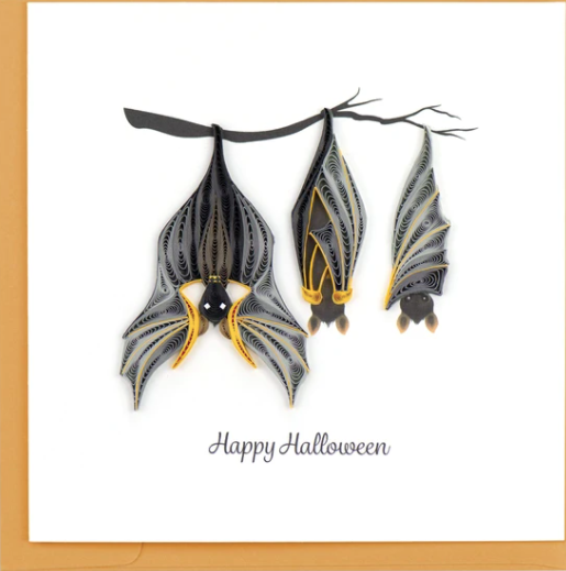 Halloween Bats Quilling Card
