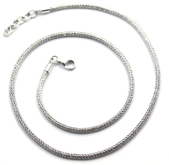 Indiri Collection Woven Wheat Chain Necklace