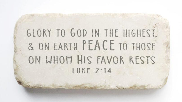 Luke 2:14 Scripture Stone
