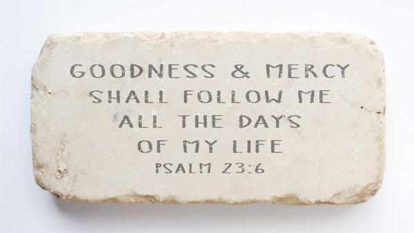Psalm 23:6 Scripture Stone