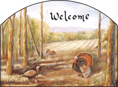 Thanksgiving Morning Turkey Welcome Garden Sign, Heritage Gallery