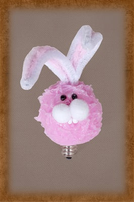 Vickie Jean's Creations - Pink Bunny Furry Friend Silicone Dipped Candelabra Bulb
