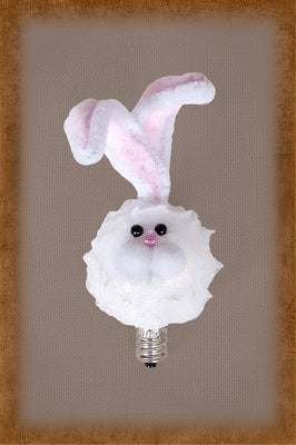 Vickie Jean's Creations - White Bunny Furry Friend Silicone Dipped Candelabra Bulb