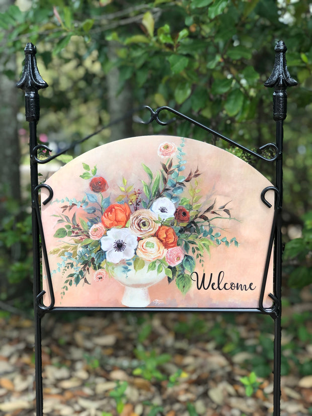 Anemone Welcome Garden Sign