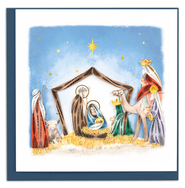 Nativity Scene Christmas Quilling Card