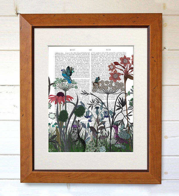 Wildflower Bloom Rabbit Book Print / Art Print / Wall Art