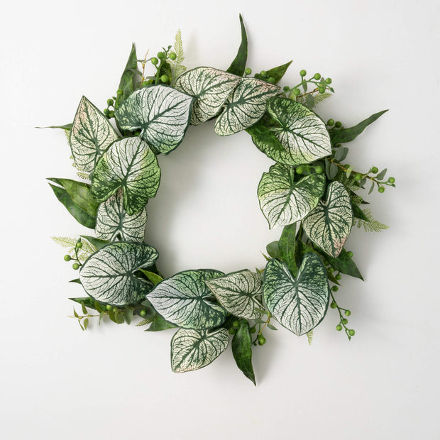 Caladium Eucalyptus Wreath