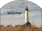 Cape May Lighthouse Welcome Garden Sign