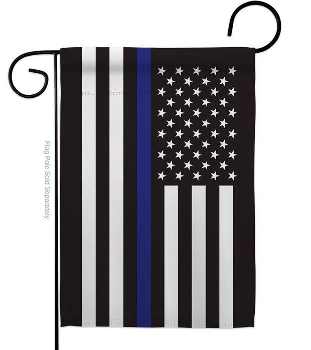 Thin Blue Line First Responders Police USA Decor Flag