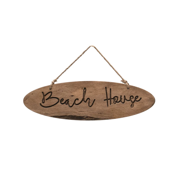 20"L Wood Sign Beach House