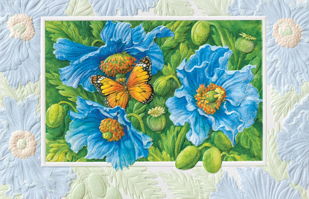 Himalayan Blue Poppies Birthday Greeting Card