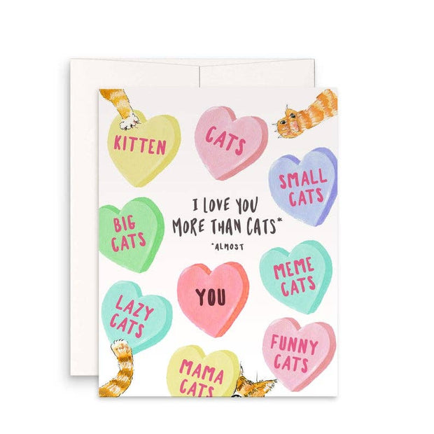 Heart Candy Cat - Funny Valentines Day Card