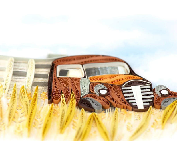 Vintage Farm Truck Quilling Card