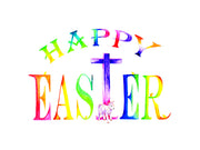 Happy Easter Cross Garden Sign