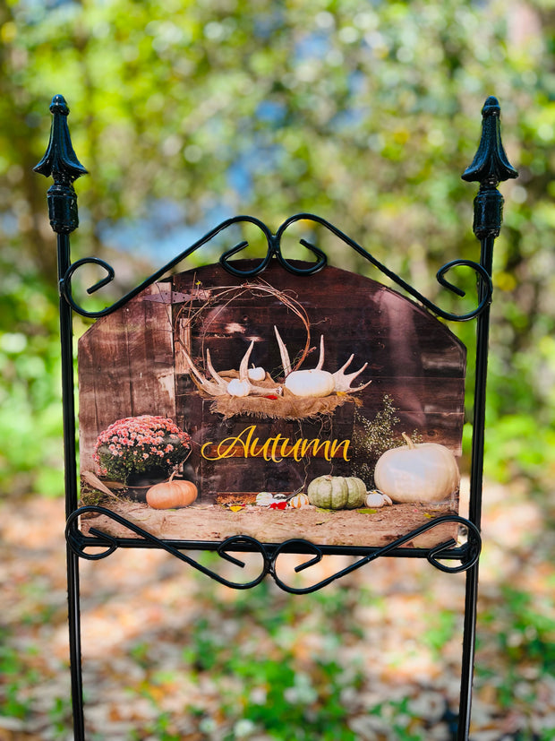 Autumn Antlers Garden Sign