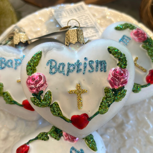 Baptism Heart Ornament