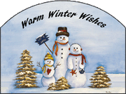 Snuggles Snowmen Warm Winter Wishes Garden Sign, Heritage Gallery